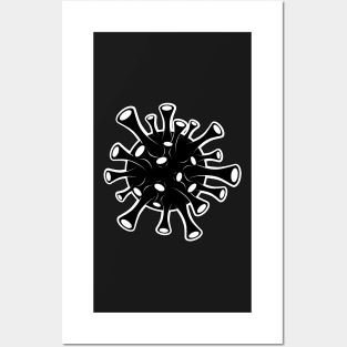 Black and White Virus Posters and Art